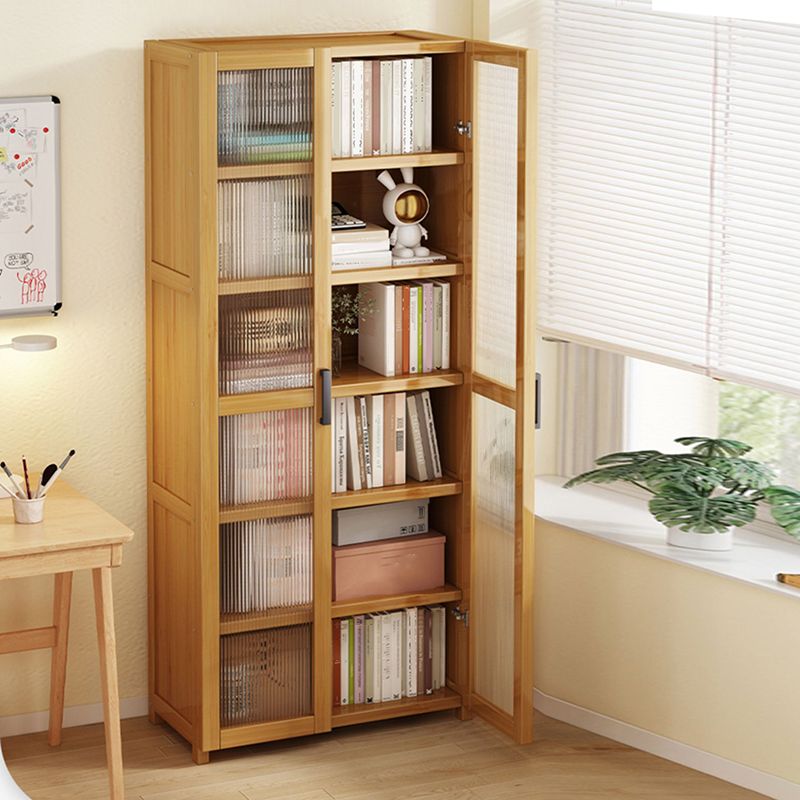 Vertical Engineered Wood Bookshelf Contemporary Closed Back Bookcase
