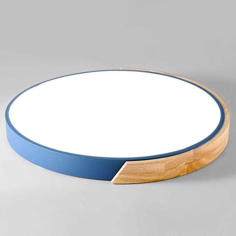 Lámpara de techo empotrada de acrílico, iluminación redonda de montaje empotrado de estilo moderno con 1 luz