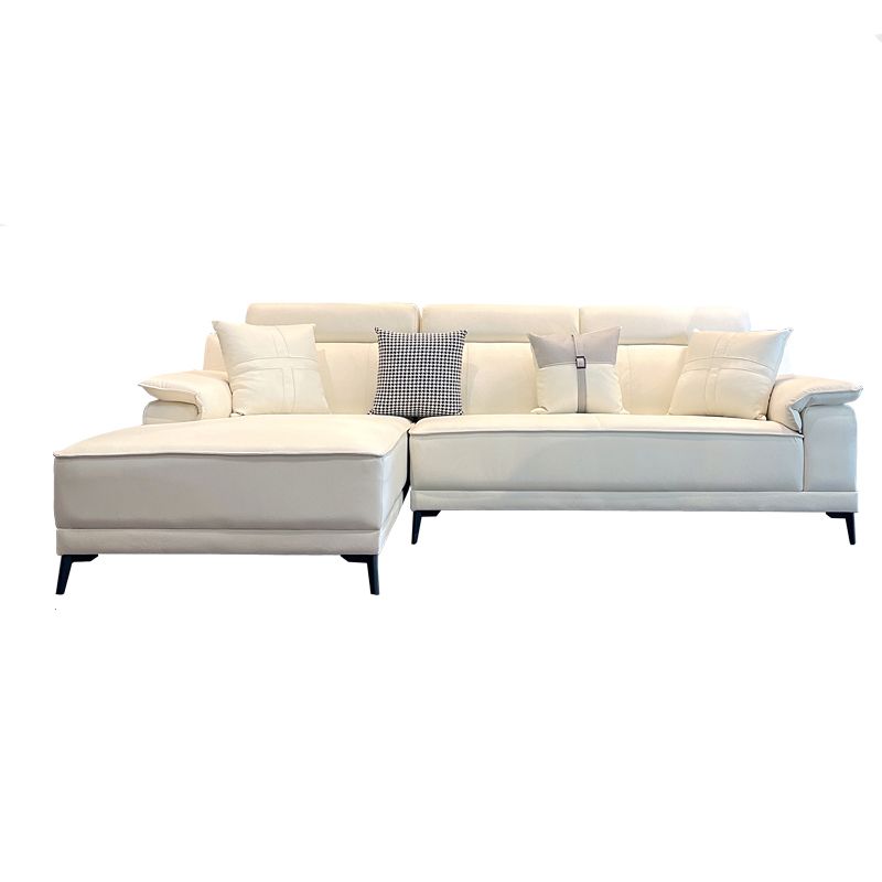 Stain-Resistant Faux Leather Pillow Top Arm Sofa/Sectional for Living Room