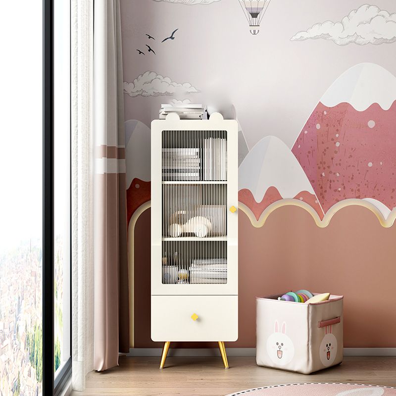 Contemporary Bookcase Closed Back Vertical Shelf Bookcase with Drawer Storage