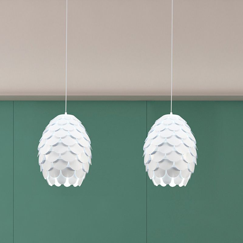 Lámpara de suspensión de techo de piña estilo acrílico blanco acrívico accesorio de luz colgante