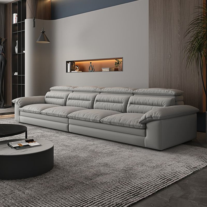 Farmhouse Pillow Top Arm Sofa Gray Down Fill Cushions Seating