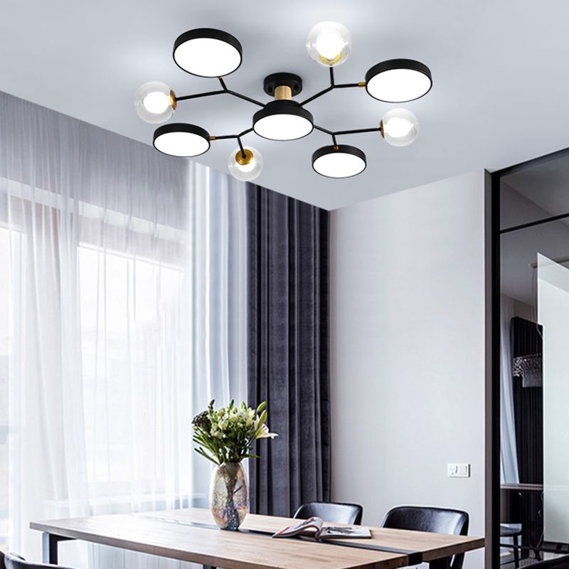 Modern Style Starburst Ceiling Light Creative Flush Mount Light for Bedroom Drawing Room