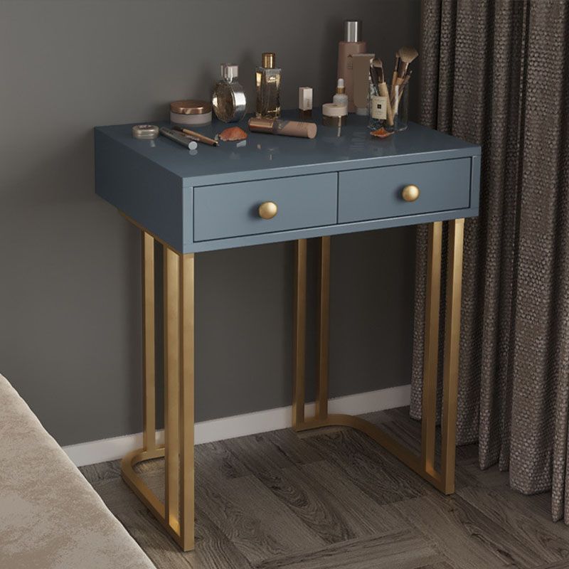 Bedroom Glam with Double Drawers Wooden Standing Make-up Vanity