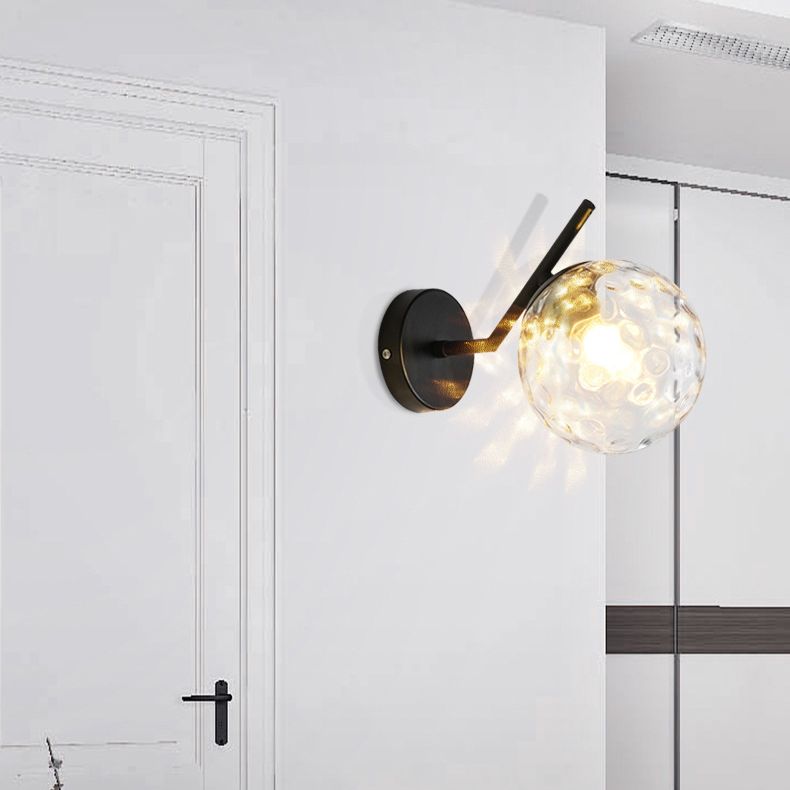 Sump a sfera leggera Sfonce lampada a fochea in metallo Sconcetto lampada per capezzale per letto