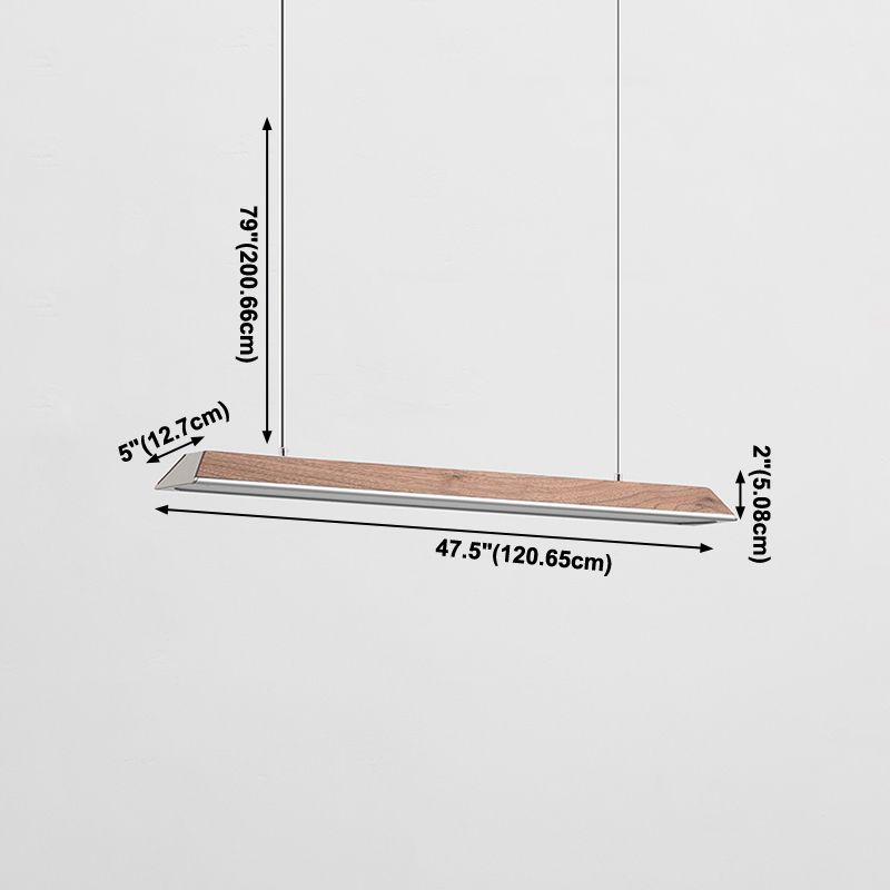 Géométrie Shape Island Light Modern Style Metal 1-Light Pendant Lightture en marron