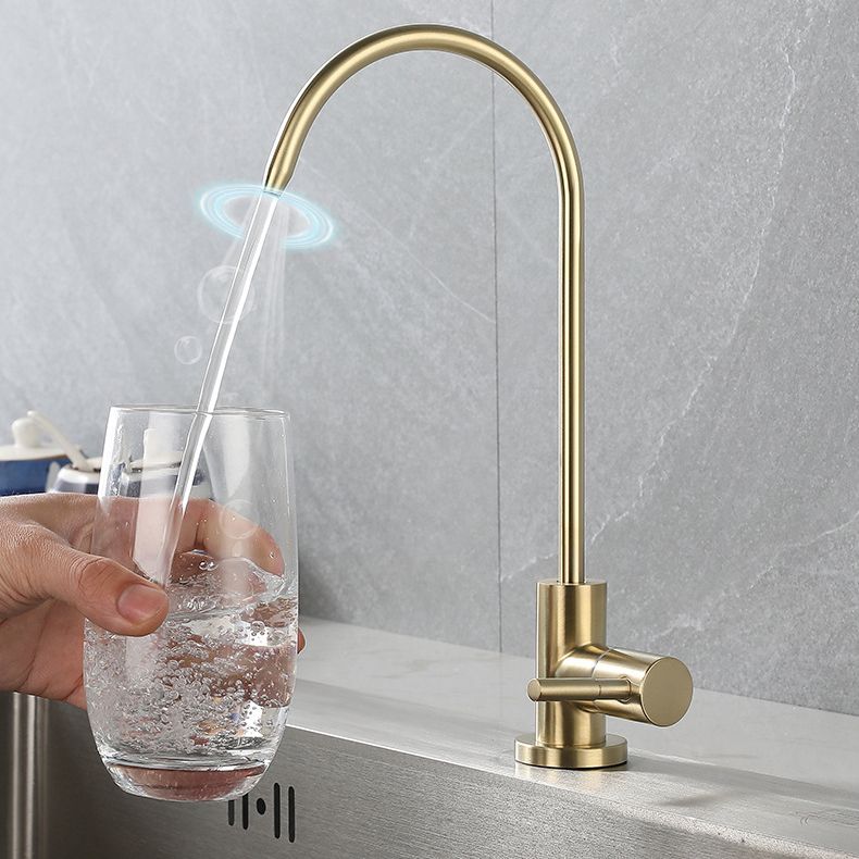 Contemporary Single Handle Kitchen Faucet Pull Down 1-Hold Bar Faucet with No Sensor