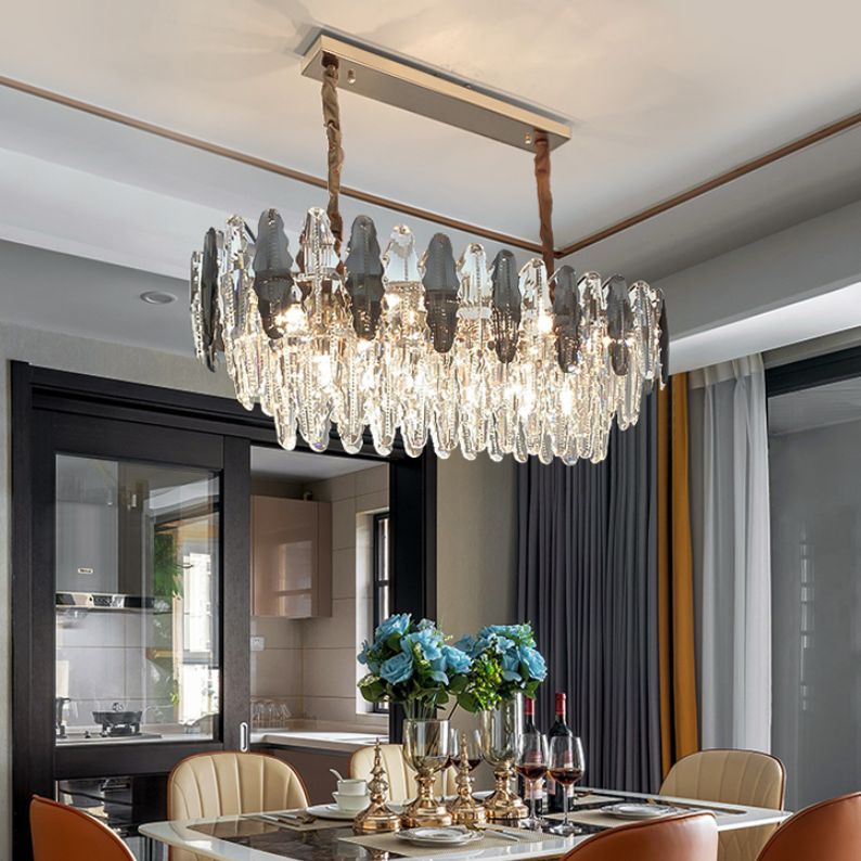 Linear Isola Lucizia a ciondolo Linea Linea Lighting Hanging Island Lights in grigio