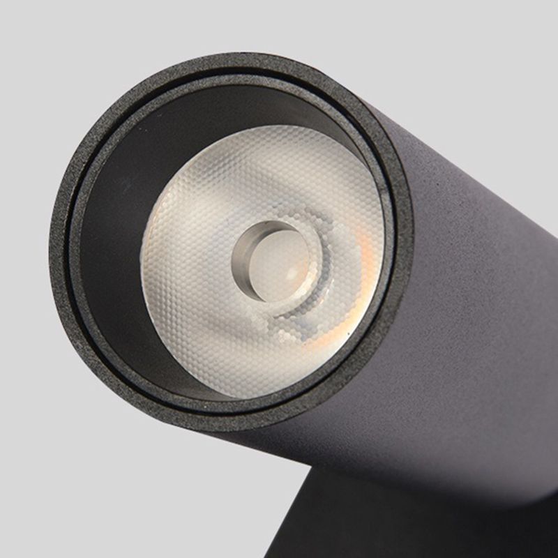 Éclairage d'applications à LED simple Dispose de luminaire mural cylindrique avec nuance métallique