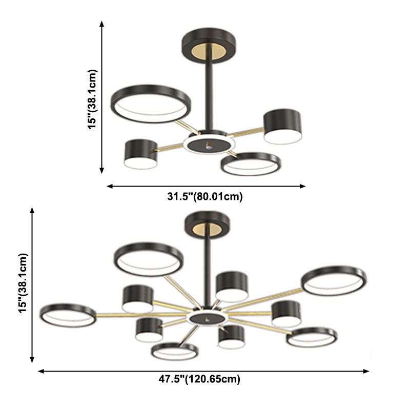 5/12 Köpfe Decke Anhänger Licht Einfachheit Kronleuchter Beleuchtung für Wohnzimmer