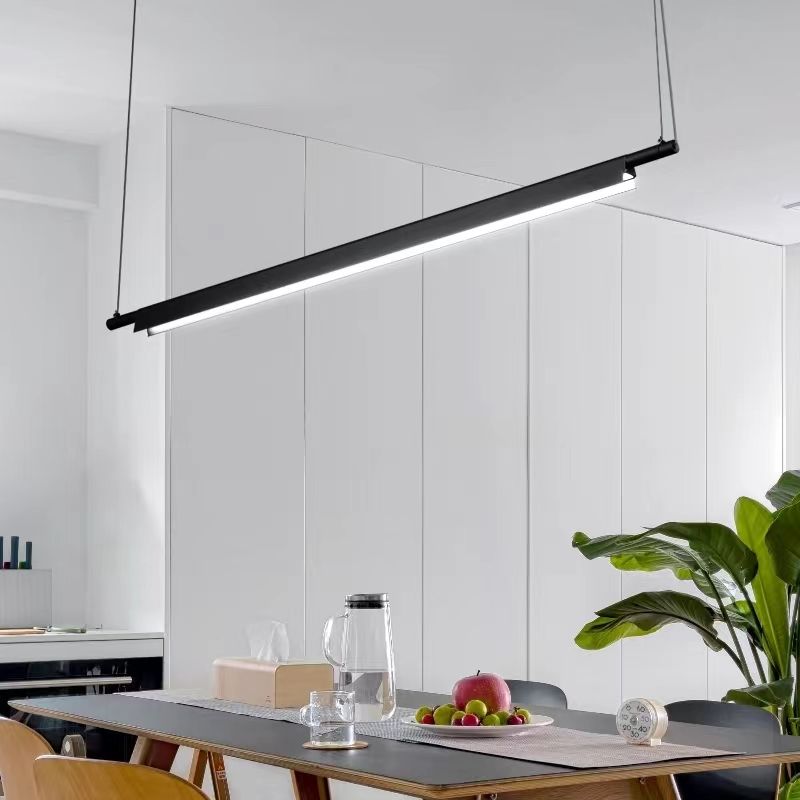 Estilo contemporáneo lineal isla light light metal 1- Light Island Colgante