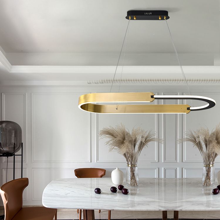 Modern Dining Chandelier Light Simple LED Island Light Fixture for Dining Room