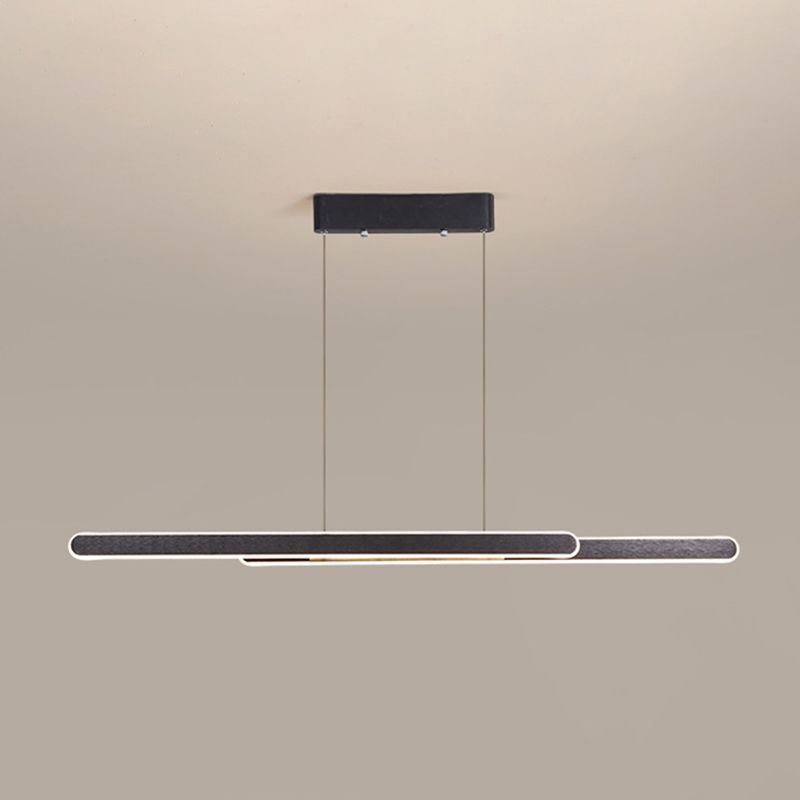 Accensione dell'isola a 2 luci Minimal Style Lampone in metallo a forma lineare