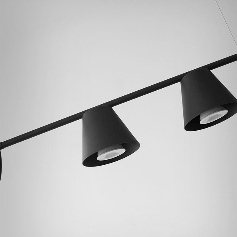 3 luces de la isla de cono de luz accesorios de iluminación de isla de metal contemporáneo