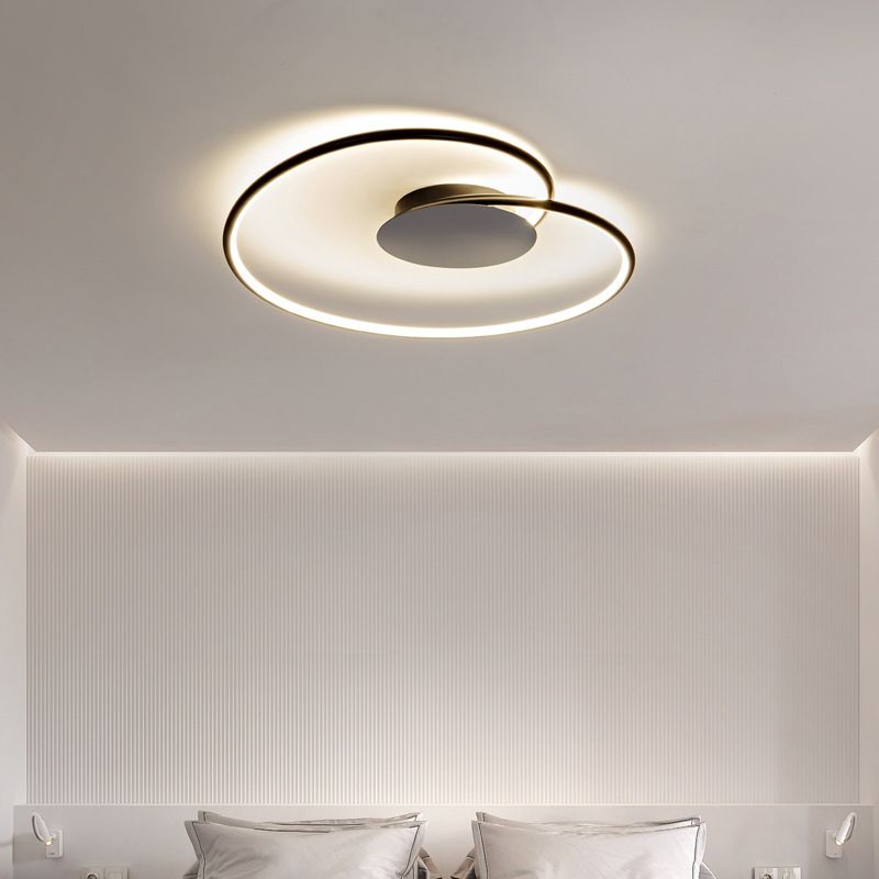 Moderne artistieke LED-plafondlamp Aluminium lineaire inbouw met siliconen kap