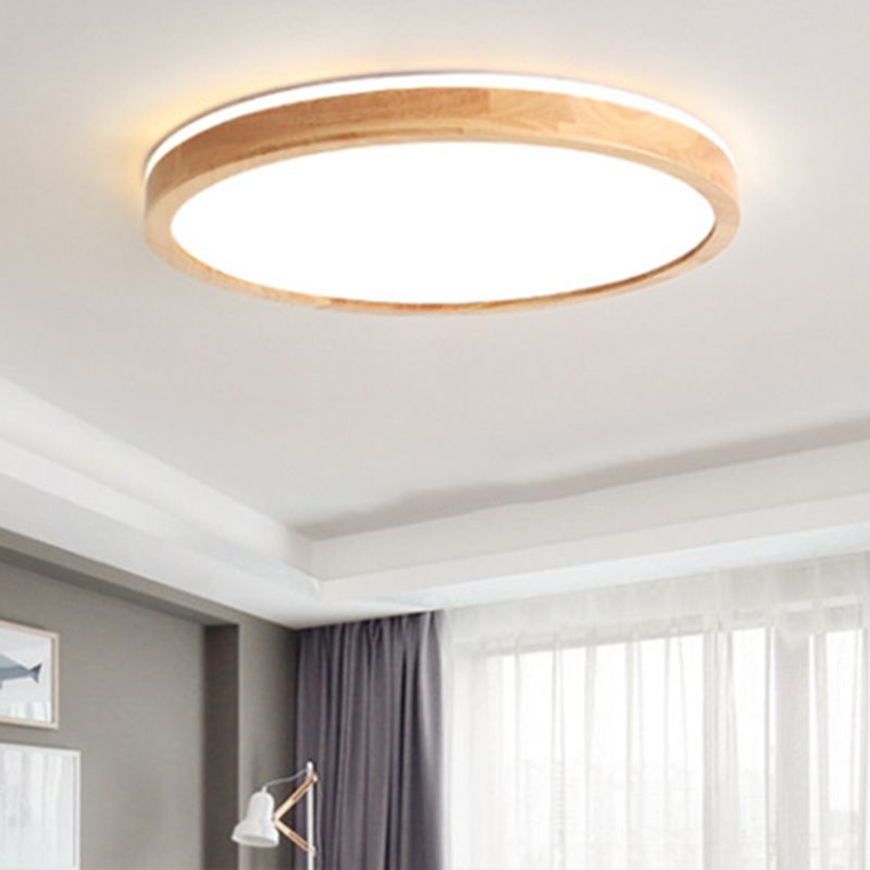 Soporte de montaje de luz de montaje moderno 1-Luz de techo de montaje a ras de la sala de estar con sombra acrílica