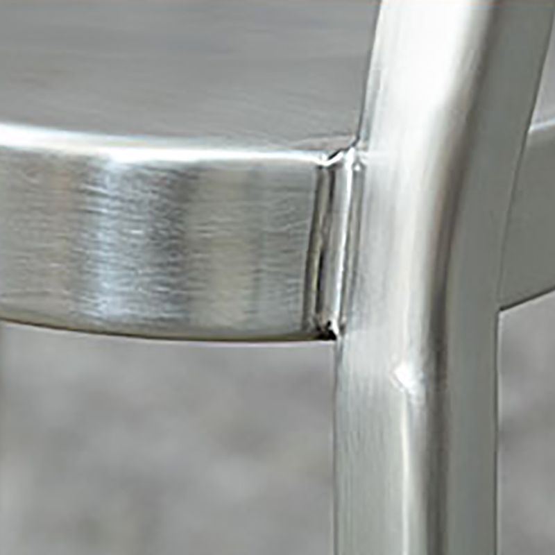 Sliver Armless Dining Side Chair Stacking Outdoor Bistro Chairs