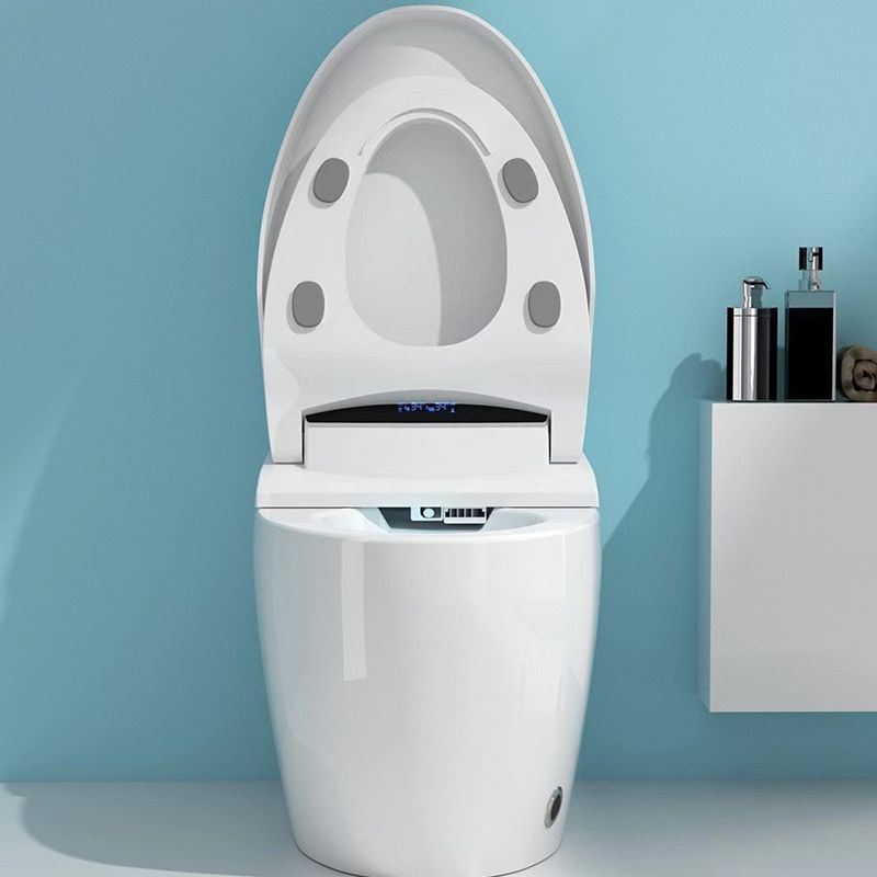 Floor Mount Bidet Elongated in White Smart Bidet with Heated Seat