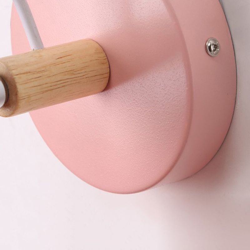Contemporary Wall Light Wooden Macaroon Wall Light Sconce for Living Room