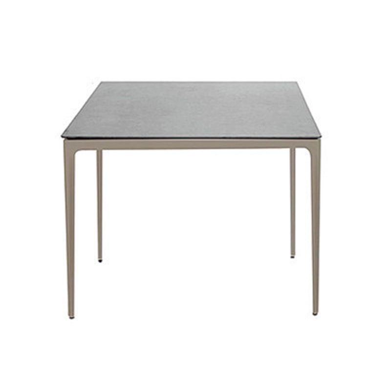 Stone/Wood Dining Table Farmhouse Table with Metal Frame for Living Room