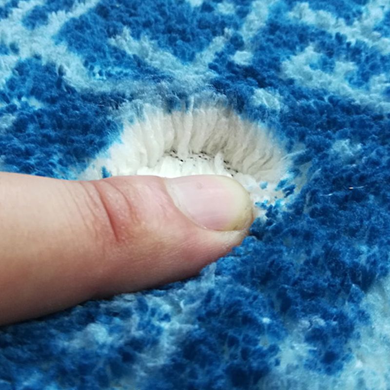 Lichtblauw modern tapijten polyester grafisch tapijt niet-slip achterste tapijt voor woonkamer