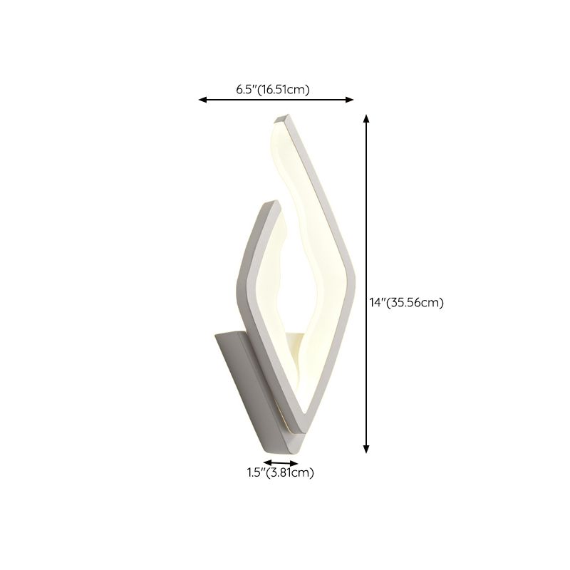 Geometric Wall Lighting Ideas Modern Metal 1 Light Wall Mounted Lighting in White
