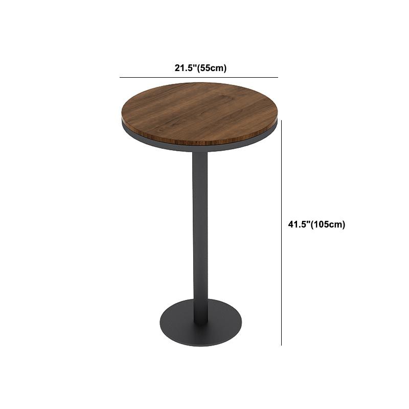 Industrial Solid Wood Bar Table Set 1/2/3/7 Pieces Counter Table with Upholstered Stools