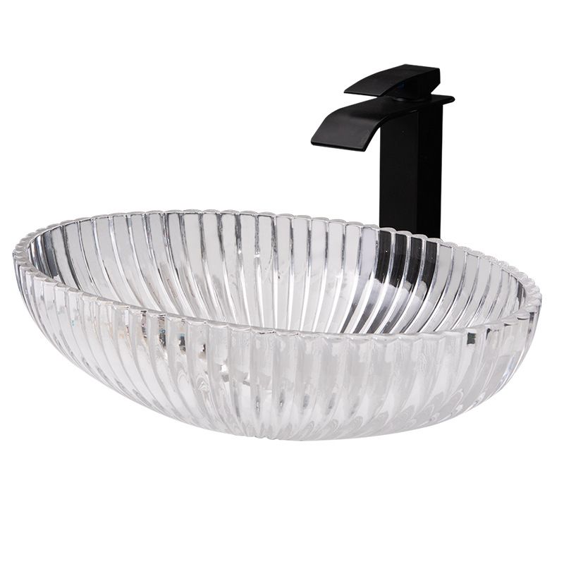 Glass No Craftsmanship Trough Bathroom Sink Modern Bathroom Sink with Basin