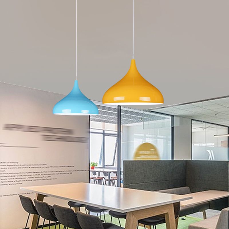 Macaron Matel Hanging Light, Nordic 1-Light Pendant Lighting for Living Room