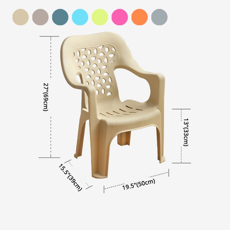 Sillón de comedor moderno interior Sillas de comedor de plástico caseras apilables