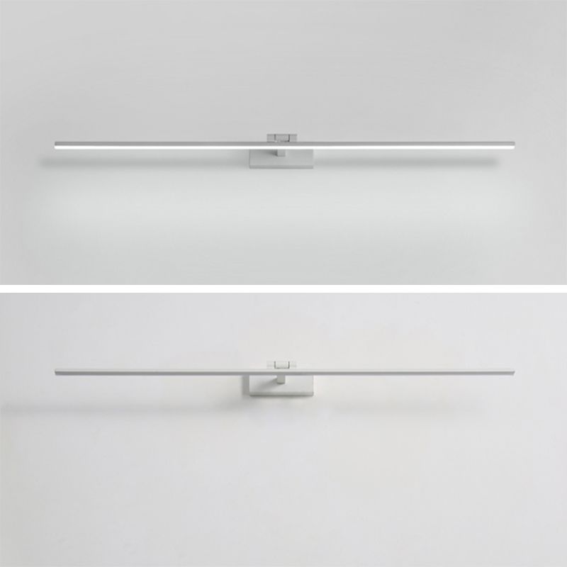 Modern Minimalist Style Linear Wall Mounted Vanity Lights Aluminum 1 Light Vanity Mirror Lights for Bathroom