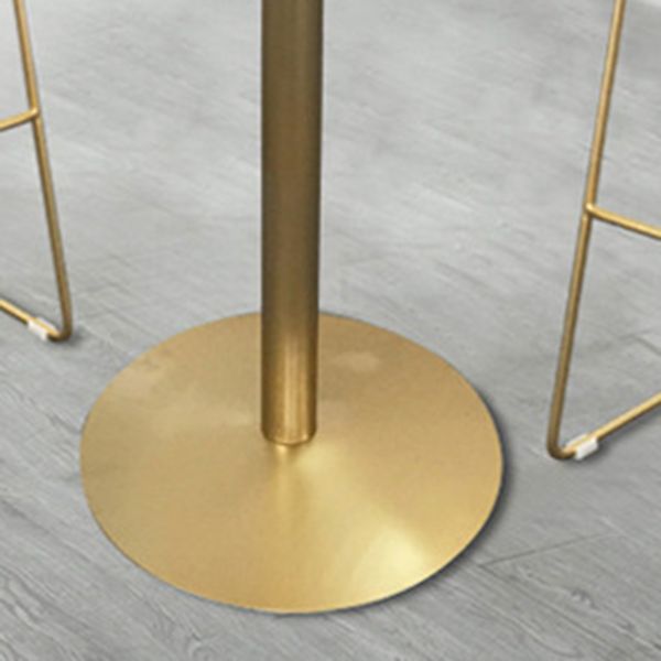 Glam Style Pub Table Round Pedestal Bar Table for Indoor Use