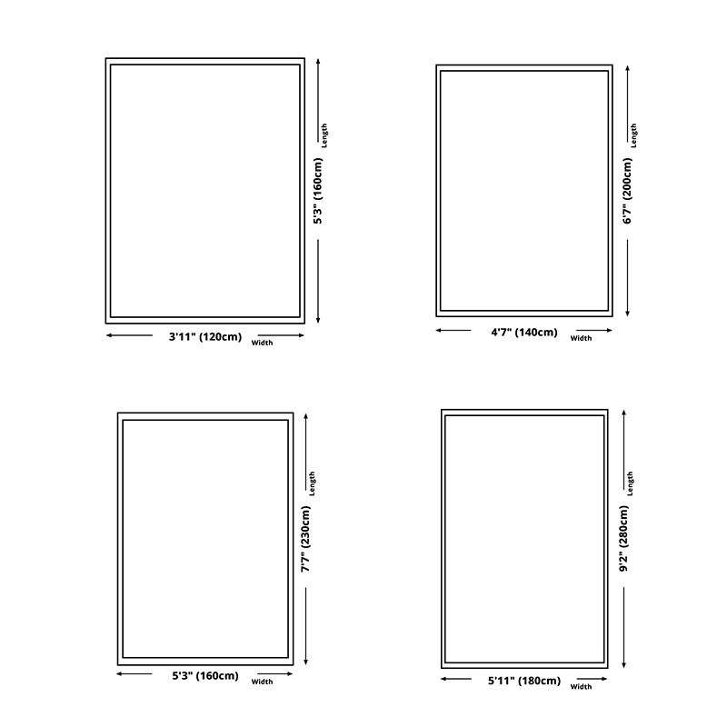 Vintage Floral Printed Rug Polyester Indoor Carpet Non-Slip Backing Area Rug for Living Room