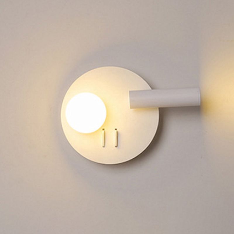 Acrylic White LED Wall Lamp in Modern Creative Style Aluminium Reading Wall Light for Bedroom