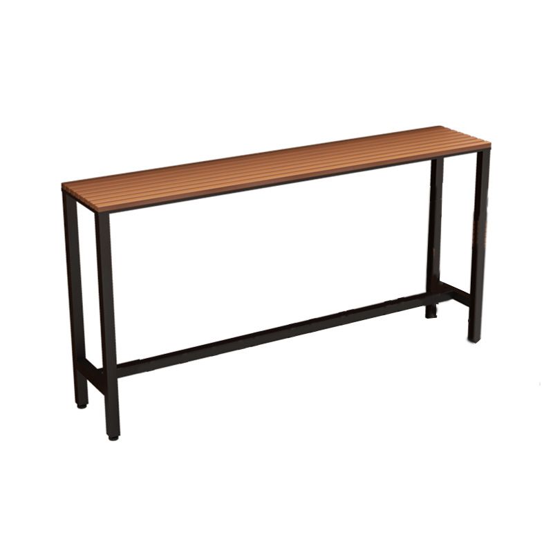 Industrial Bar Height Table Rectangular Bar Table with Metal Base