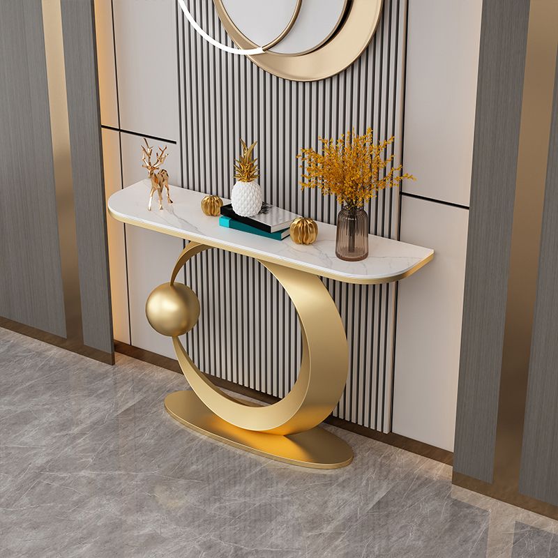 Contemporary Console Accent Table Half Moon Console Sofa Table