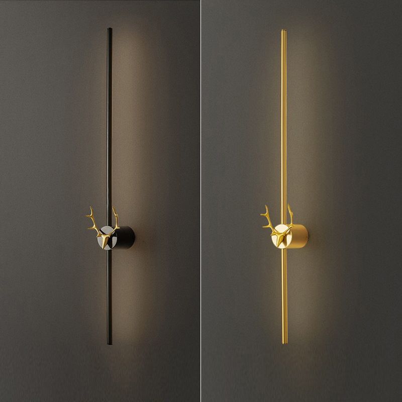 Minimalism Brass Wall Sconce Thin-Line Sconce Lighting for Living Room