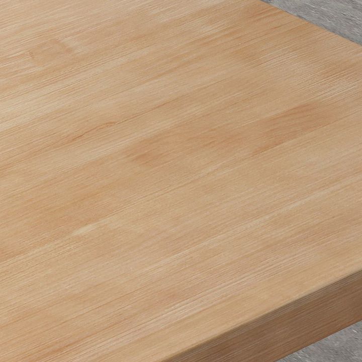 Pine Solid Wood Dining Table Rectangle Dining Table with Double Pedestal