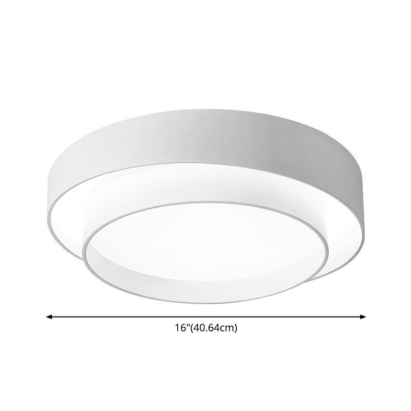 Plafonnier encastré en métal à Double cercle, luminaire de plafond encastré à LED Simple
