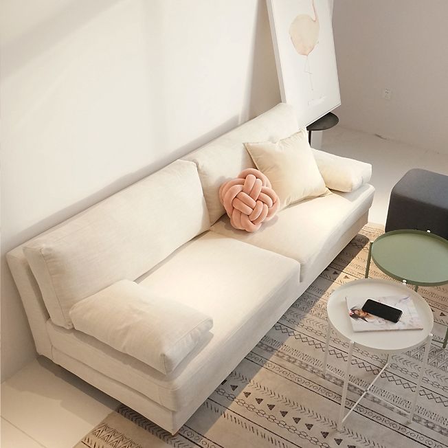 Contemporary Cushions Pillow Top Arm Stationary Living Room Sofa