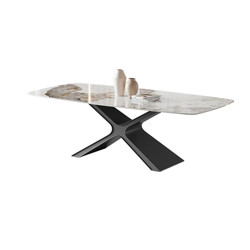 Modern Rectangle Sintered Stone Dining Table Set 1/4/5/6/7 Pieces Dining Set