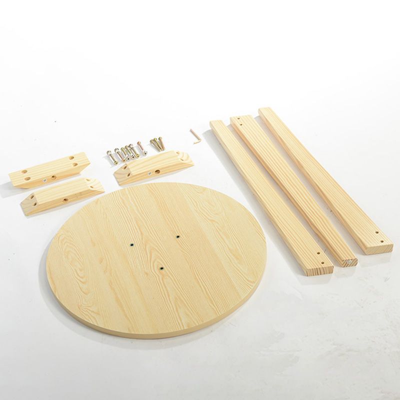 3 Legs Natural / White / Black Wooden Round Top Coffee Table