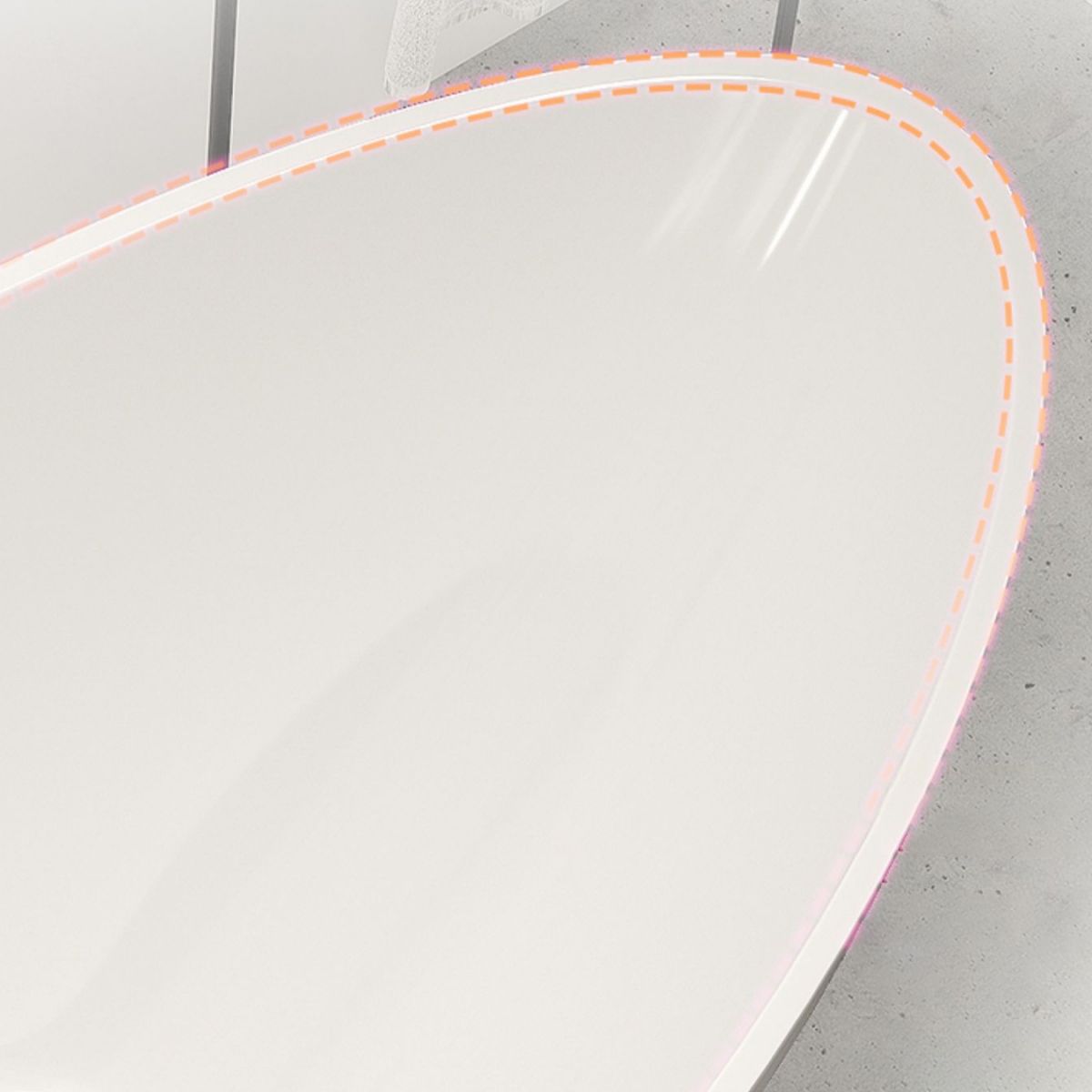 Modern Ellipse Acrylic Bathtub Freestand Soaking Bathtub with Drain Bath Tub