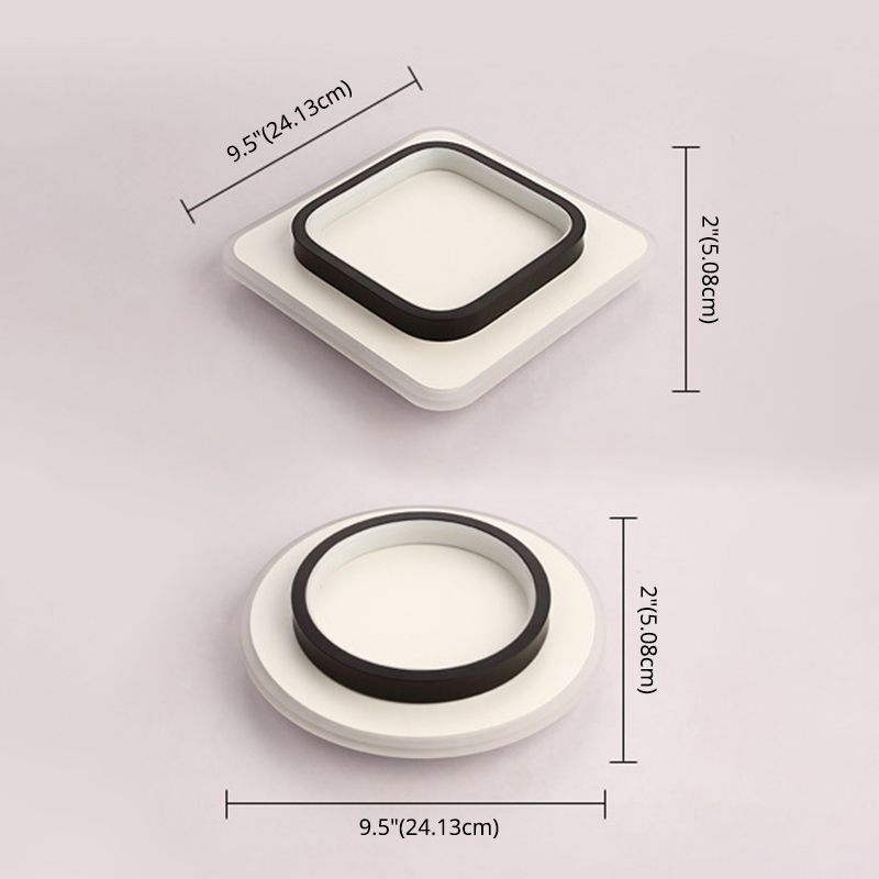 Lámpara de techo de montaje empotrado de estilo nórdico, iluminación LED de montaje empotrado con forma geométrica para dormitorio