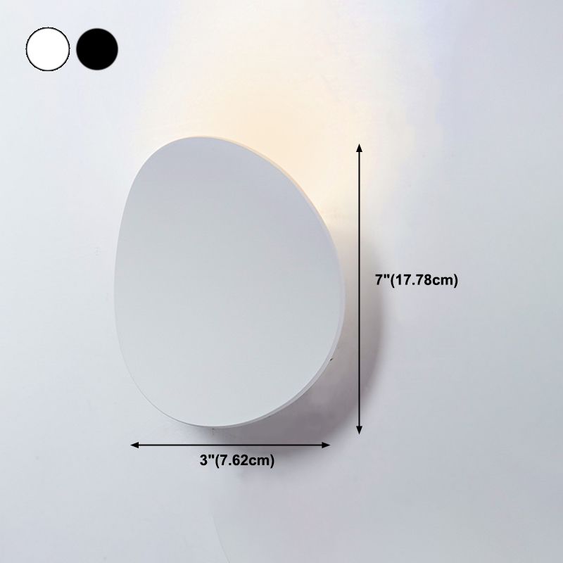 Round Metal Wall Sconce Modern Style 1-Light Wall Mount Lighting