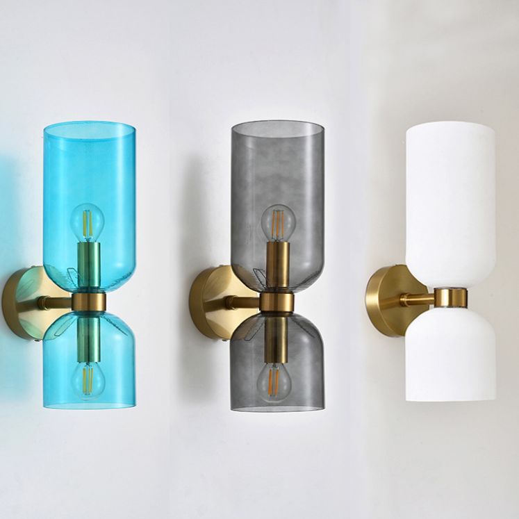 Mid Century Simplicity Wall Mounted Light Fixture Glass Wall Mount Light Fixture for Bedroom