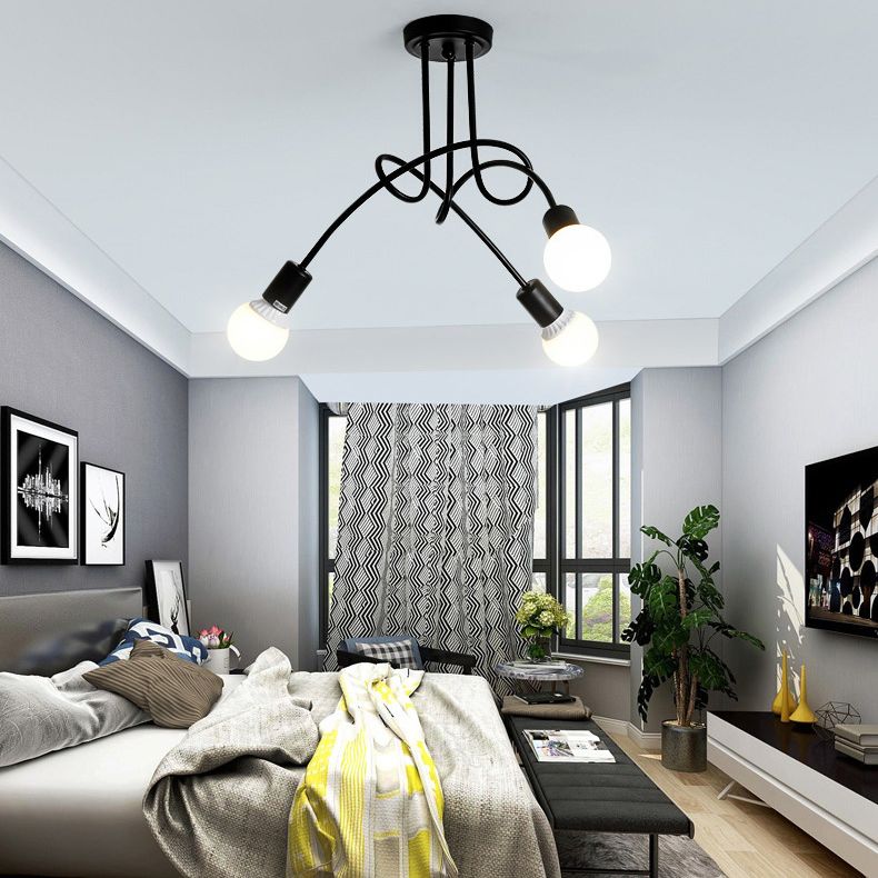 Sputnik Design Semi Flush Techo Luz de techo industrial Luz de montaje semi descarte de montaje