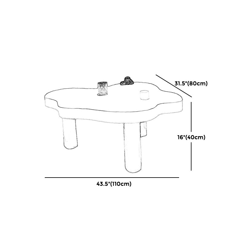 Modern Style Black/white/walnut/wood Free Shape Coffee Table with Solid Wood