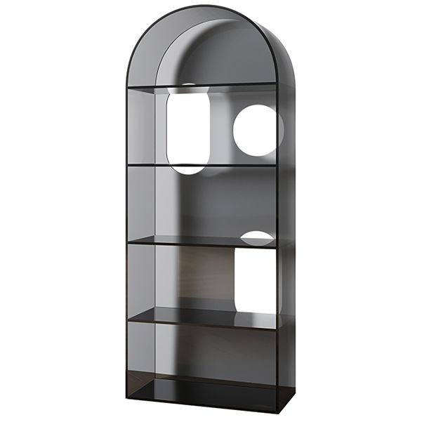 Glam Standard Acrylic Bookshelf Closed Back Bookcase with Shelves