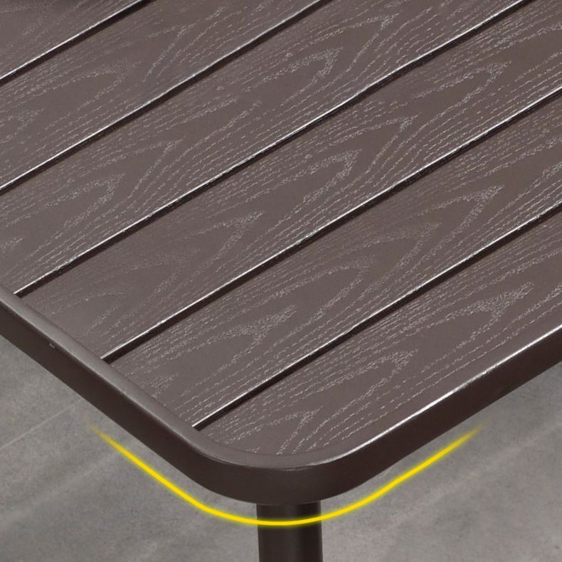 Industrial Dining Chairs in Brown with Steel Base and Plastic Back